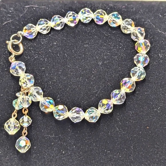 Sparkly Auroa Borealis Crystal Beaded Bracelet - Picture 3 of 6